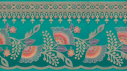 multey colour allover design with border design for printing