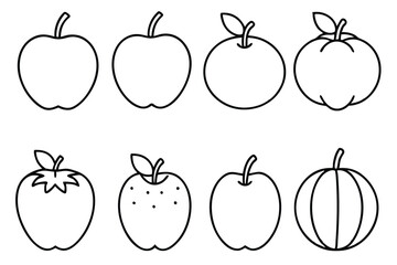 elephant apple line art intricate drawing minimal design style