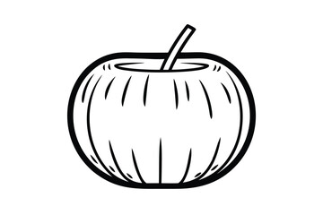 Obraz premium Simple Line Drawing of a Single Fruit