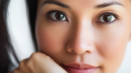 Close-up of a Filipino woman's face.