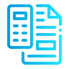 icon accounting with style gradient