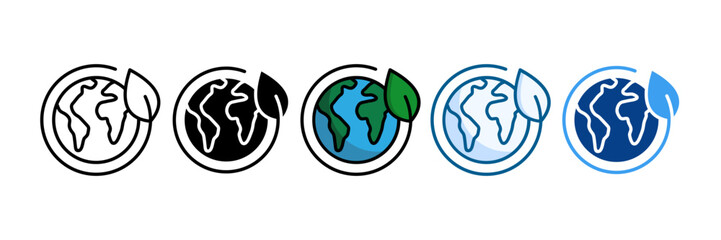 Nature Reserve Icon Set Multiple Style Collection