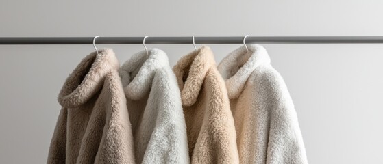 Cozy Plush Coats on Hangers