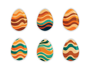 Retro Earth Tone Easter Eggs