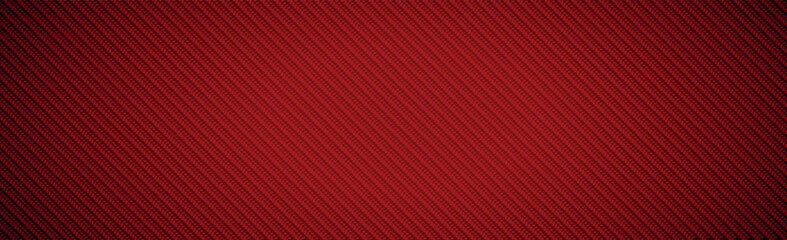 Realistic background texture of red carbon fiber - Vector illustration