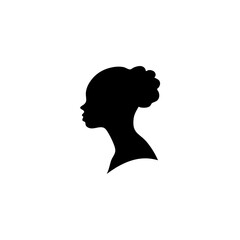 Woman profile silhouette icon