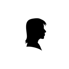 Woman profile silhouette icon