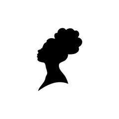 Woman profile silhouette icon