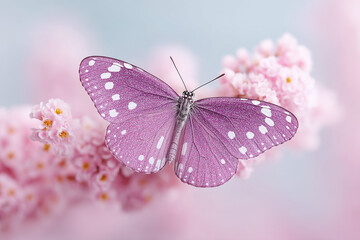 butterfly on pink flower,Sasakia charonda butterfly