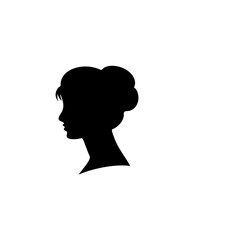 Woman profile silhouette icon