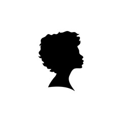 Woman profile silhouette icon