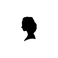 Woman profile silhouette icon