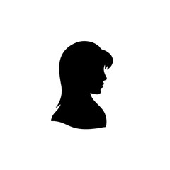 Woman profile silhouette icon