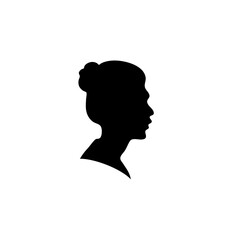 Woman profile silhouette icon