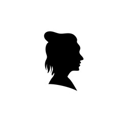 Woman profile silhouette icon