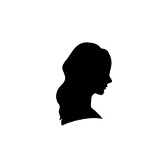 Woman profile silhouette icon