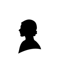 Woman profile silhouette icon