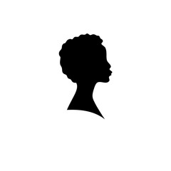 Woman profile silhouette icon
