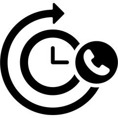 24 Hours Support Icon