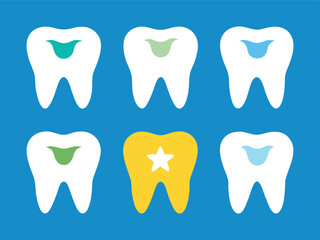 set of tooth icons