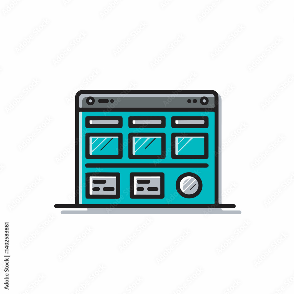 Poster digital interface displays information graphically online screen