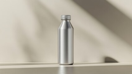 Sleek Stainless Steel Water Bottle on a Minimalist Surface
