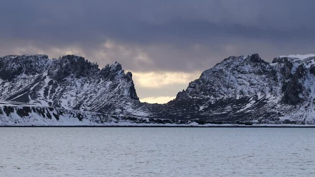 4k Video. Deception Island. Antarctica. Volcanic. Inactive volcano