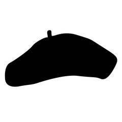 Icono silueta de boina elegante para mujer 