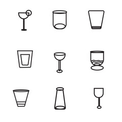 Drinks Line Icons Editable Stroke