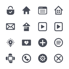 Clean Minimalist Icon Set for Web and App