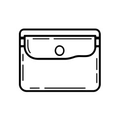 Obraz premium Clean Wallet Outline Icon Illustration