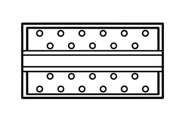 Black Outline Icon Of Door Hinge Hardware,A Simple Depiction Of Metal And Circles For Home Improvement Projects