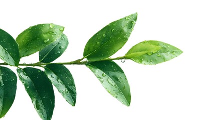 Obraz premium Fresh green leaves and juicy herbal stems, Generative AI