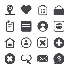 Basic UI Icon Set for Web and App