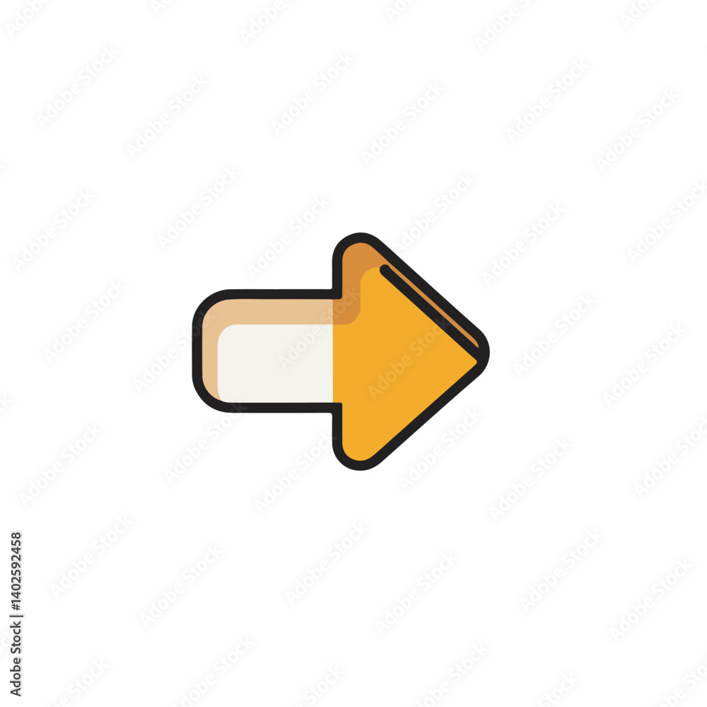 Poster arrow icon points direction simple background guidance symbol