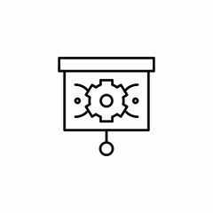 gear rollerboard icon sign vector