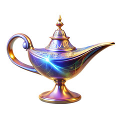 magic lamp on a white background