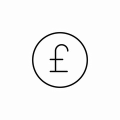 pound finances icon sign vector