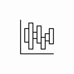 statistics graph icon sign vector