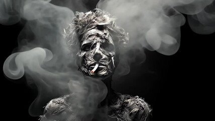 Smoke kills concept. Anti tobacco Stylish