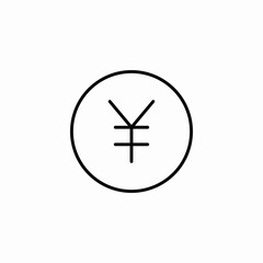 Fototapeta premium yen finances icon sign vector