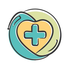 Obraz premium health symbol icon, health symbol vector illustration-simple illustration of health symbol, perfect for health symbol logos and icons
