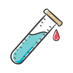 test tube icon, test tube vector illustration-simple illustration of test tube, perfect for test tube logos and icons