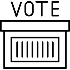 Ballot box Icon Vector Element