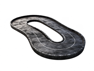 Stock photo of race track asphalt road curve design for racing and car events