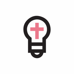 Obraz premium Christian lightbulb illuminates showing belief abstractly