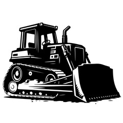 Naklejka premium silhouette of a bulldozer