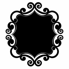 vintage frame with golden ornament