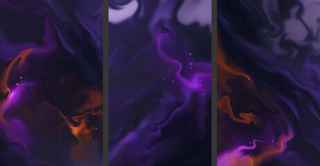 magical light color mixing on a dark background	
