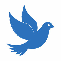 dove of peace silhouette vector illustration